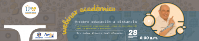 Webinar académico: La innovación organizacional, clave de  consolidación para la educación a distancia