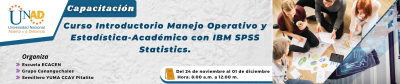 Capacitación Curso Introductorio Manejo Operativo y Estadística -Académico con IBM SPSS Statistics 24 nov - 01 dic