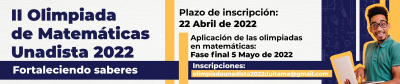 II Olimpiadas en Matemáticas Unadistas
