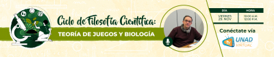 Ciclo de Filosofía Científica: Teoría de Juegos y Biología. Dr. Santiago M. López García, DDirector del Instituto de Estudios de la Ciencia y la Tecnología de la Universidad de Salamanca