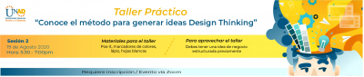 Taller práctico, “Conoce el método para generar ideas Design Thinking” Sesión 2