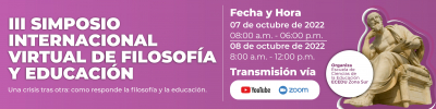 III Simposio Internacional Virtual De Filosofía y Educación