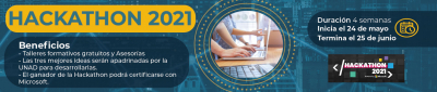 Hackathon 2021 del 24 Mayo al 25 Junio