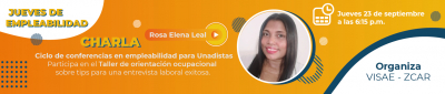Taller de orientación ocupacional sobre tips para una entrevista laboral exitosa								