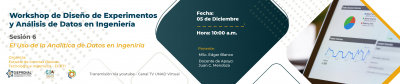 Workshop de Diseño de Experimentos y Análisis de Datos en Ingeniería  - 6 sesión