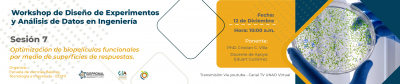 Workshop de Diseño de Experimentos y Análisis de Datos en Ingeniería  - 7 sesión