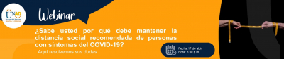 Usted sabe por qué debe mantener la distancia social recomendada de personas con síntomas del COVID-19? Venga le cuento!