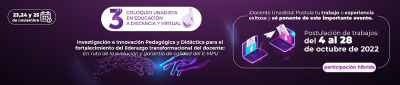 3er Coloquio UNADISTA en Educación a Distancia y Virtual 