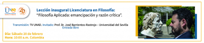 Lección inaugural Licenciatura en Filosofía: “Filosofía Aplicada: emancipación y razón crítica”