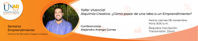 Taller Vivencial, alquimia creativa, pasar de una idea a un emprendimiento.   